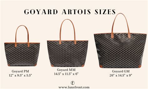 goyard belvedere pm size|goyard artois pm size.